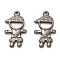 Non-Tarnish 304 Stainless Steel Pendants, Boy, Stainless Steel Color, 28x16x2.5mm, Hole: 2mm
