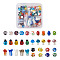116Pcs Handmade Lampwork Beads, Mixed Shapes, Mixed Color, 11x11x10mm, Hole: 1.5mm