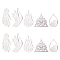 UNICRAFTALE 10Pcs 5 Style Stainless Steel Charms Pendants Religion Theme Charms Teardrop with Rainbow Dangle Earring Charms 1.4mm Hole Hand Pendants for Earring Bracelets Making