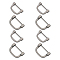 8Pcs 2 Style Alloy D Rings, Buckle Clasps, for Webbing, Strapping Bags, Garment Accessories, Gunmetal, 24x37x6mm, 4pcs
