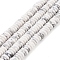Natural Howlite Beads Strands, Rondelle, 6~6.5x2~2.5mm, Hole: 1mm, about 181~191pcs/strand, 15.16~15.35''(38.5~39.1cm)