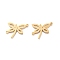Ion Plating(IP) 304 Stainless Steel Links, Manual Polishing, Dragonfly, Golden, 18x25.5x1.2mm, Hole: 1.2mm