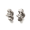 Anti-Tarnish 304 Stainless Steel Beads, Twist, Stainless Steel Color, 11.5x7.5mm, Hole: 1.5mm