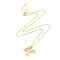 Brass Micro Pave Clear Cubic Zirconia Pendant Necklaces, Letter K, 17.72 inch(450mm), Letter K: 22x18mm