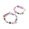 2Pcs Mixed Gemstone Chips Stretch Bracelets Set for Parent Children, Inner Diameter: 1-7/8~2 inch(4.9~5.1cm)