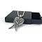 Stainless Steel Heart Wings Pendant Necklaces for Men Women, Stainless Steel Color