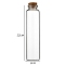 Glass Bottle, with Cork Plug, Wishing Bottle, Column, Clear, 3x12cm, Capacity: 65ml(2.20fl. oz)