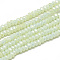 Electroplate Opaque Solid Color Glass Beads Strands, Faceted, Rondelle, Honeydew, 2.5x1.5mm, Hole: 0.8mm, about 140~150pcs/strand, 28~29cm
