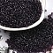 Transparent Colours Glass Round Seed Beads, Indigo, 2~2.5x1.5mm, Hole: 1mm, about 28125pcs/pound