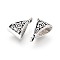 Tibetan Style Alloy Tube Bails, Loop Bails, Bail Beads, Triangle, Cadmium Free & Nickel Free & Lead Free, Antique Silver, 15.5x10x7mm, Hole: 1.5mm.
