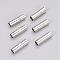 Brass Bayonet Clasps, Perfect for Jewelry Making, Platinum Color, 17x5mm, Hole: 4mm