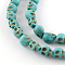 Gemstone Beads Strands, Synthetical Turquoise, Skull, for Halloween, Light Sea Green, 10~10.5x8~8.5x10~10.5mm, Hole: 1.5mm, about 35pcs/strand, 15.75 inch(40cm)