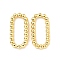 Rack Plating Brass Imitation Round Beading Links Rings, Cadmium Free & Lead Free, Oval, Long-Lasting Plated, Real 18K Gold Plated, 20x10x2mm, Inner Diameter: 6x16mm