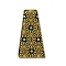 Printed Acrylic Pendants, Trapezoid, Yellow, 44.5x23.5x2.5mm, Hole: 1.5mm