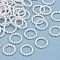 Brass Soldered Jump Rings, Closed Jump Rings, Twist Ring, Silver, 8x1mm, Inner Diameter: 5.5mm