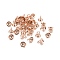 201 Stainless Steel Bead Cap Pendant Bails, for Globe Glass Bubble Cover Pendants, Rose Gold, 6x6mm, Hole: 2.2mm