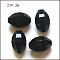 Imitation Austrian Crystal Beads, Grade AAA, K9 Glass, Faceted, Oval, Black, 8x11mm, Hole: 0.9~1mm