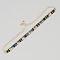 Vintage Ethnic Style Glass Tila Beaded Handmade Slider Bracelets for Women, Colorful, 11 inch(28cm)
