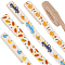 10 Yards 5 Styles Autumn Theme Printed Cotton & Burlap Ribbons, Jacquard Ribbon, Tyrolean Ribbon, Garment Accessories, for Thanksgiving Day, Truck & Pumpkin & Maple Leaf Pattern, Mixed Color, Mixed Patterns, 3/8~5/8 inch(10~16mm), 2 yards/style