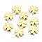Brass Beads, Cadmium Free & Nickel Free & Lead Free, Clover, Real 18K Gold Plated, 10x10x2.5mm, Hole: 1.2mm