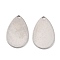 Tarnish Resistant 201 Stainless Steel Pendants, Teardrop, Stainless Steel Color, 17x11.5x0.8mm, Hole: 1.2mm