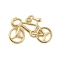 Bicycle Rack Plating Brass Pendants, Long-Lasting Plated, Lead Free & Cadmium Free, Real 18K Gold Plated, 15x24.5x6mm, Hole: 3mm