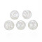 Transparent Handmade Blown Glass Globe Beads, Stripe Pattern, Round, Light Grey, 14~16.5mm, Hole: 1~2mm