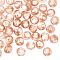 40pcs Handmade Inner Flower Gold Sand Lampwork Round Beads, Pink, 12mm, Hole: 1mm