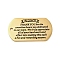 201 Stainless Steel Pendants, Message Charm, Rectangle with Word Charm, Golden, 49x28x1.8mm, Hole: 3mm