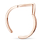 Rose Gold Triangle Adjustable Cuff Rings, Open Rings, Size 6, Rose Gold, 16mm