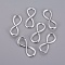 Tibetan Style Links connectors, Cadmium Free & Nickel Free & Lead Free, Infinity, Antique Silver, 31x13x2mm, Hole: 11x8mm