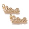Brass Micro Pave Clear Cubic Zirconia Pendants, Long-Lasting Plated, With Jump Rings, for Valentine's Day, Word Love, Golden, 17x7x2mm, Hole: 2mm,  jump ring: 4x1mm, 2mm inner diameter.