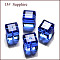 K9 Glass, Imitation Austrian Crystal Beads, Grade AAA, Faceted, Cube, Blue, 4x4x4mm(size within the error range of 0.5~1mm), Hole: 0.7~0.9mm