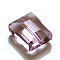 Imitation Austrian Crystal Beads, Grade AAA, K9 Glass, Faceted, Rectangle, Pink, 10x12x5.5mm, Hole: 0.9~1mm