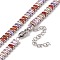 Cubic Zirconia Tennis Necklaces, 304 Stainless Steel Jewelry for Women, Stainless Steel Color, Colorful, 16.54 inch(42cm)