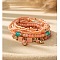 Bohemian Glass Beaded Stretch Bracelet Sets, Stackable Charm Bracelets for Women