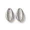 304 Stainless Steel Pendants, Oval Charms, Stainless Steel Color, 14x8x4.5mm, Hole: 1.2mm