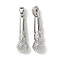 Brass Pendants, Microphone, Platinum, 22x7mm, Hole: 3x4.5mm