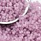Transparent Colours Glass Seed Beads, Mushroom, Plum, 5.5x4.5mm, Hole: 1mm, 4150pcs/pound