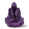 Resin Tealight Candle Holders, Halloween Death Candlestick, Purple, 12.8x11.6x15.3cm, Inner Diameter: 4.5cm