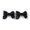 Opaque Acrylic Beads, Bowknot, Black, 24x31.5x7.5mm, Hole: 2mm, about 250pcs/500g