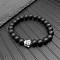 High Beauty Pure Black Bracelet Beaded Lucky Transfer Pixiu Bracelet Simple Style Couple Gift to the Small Market