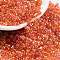 Glass Seed Beads, Transparent Colours, AB Color, Peanut, Dark Orange, 3~3.5x6x3mm, Hole: 1.2mm, about 4500pcs/pound
