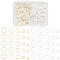 140Pcs 10 Styles Brass Linking Rings, Round Ring, Long-Lasting Plated, Golden & Silver, 4~10x1mm, Inner Diameter: 2.2~8.5mm, 14pcs/style
