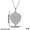 Stainless Steel Sacred Heart Pendant Necklaces for Women, Silver, 17.72 inch(45cm)