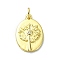 Rack Plating Brass Micro Pave Cubic Zirconia Pendants, Long-Lasting Plated Lead Free & Cadmium Free, Tree, Real 18K Gold Plated, 19x12.5x2mm, Hole: 3.4mm