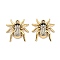 Alloy Crystal Rhinestone Pendants, Spider Charms, Golden, 22.5x22.5x5mm, Hole: 1.8mm