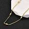 3MM Brass Oval Twisted Chain Necklaces, Lead Free & Cadmium Free, Long-Lasting Plated, Rack Plating, Real 18K Gold Plated, 17.52 inch(44.5cm)
