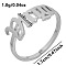 Non-Tarnish Adjustable Stainless Steel Constellations Cuff Ring for Couples, Simple and Personalized Design, Stainless Steel Color, Virgo, Inner Diameter: 17mm