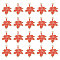 60Pcs Autumn Theme Rack Plating Alloy Enamel Pendants, Cadmium Free & Nickel Free & Lead Free, Maple Leaf, Coral, 25x20x1.5mm, Hole: 1.8mm